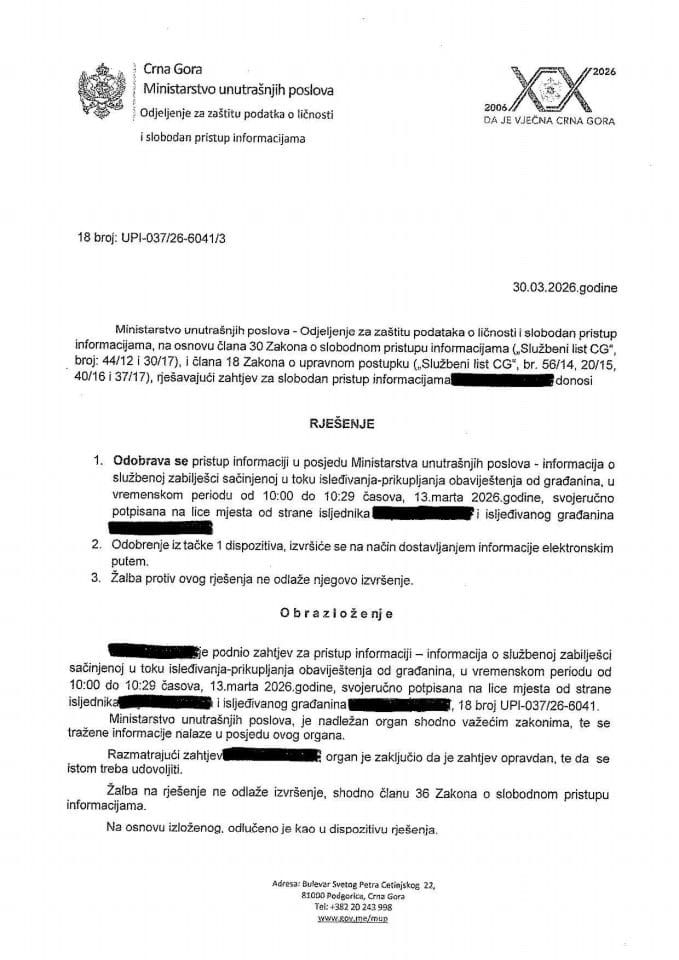 rješenje br. 18-UPI-037/26-6041/3