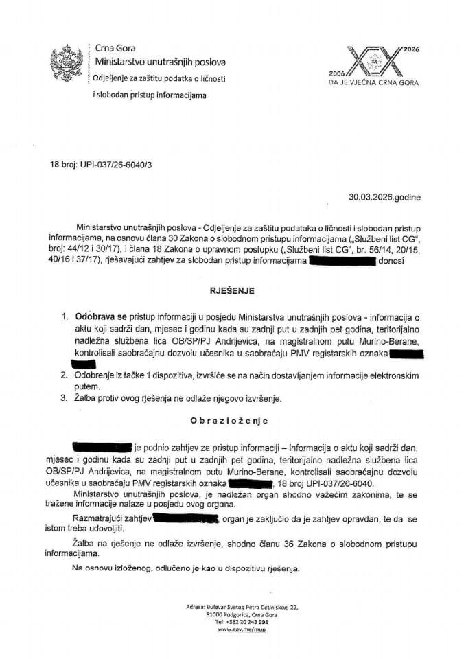 rješenje br. 18-UPI-037/26-6040/3