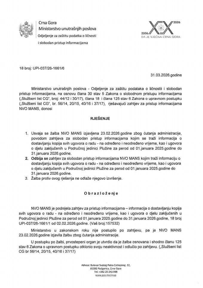 rješenje br. 18-UPI-037/26-1661/6