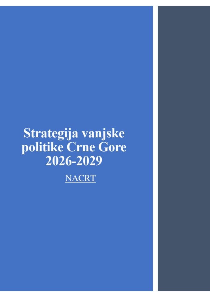 Nacrt strategije vanjske politike Crne Gore 2026-2029