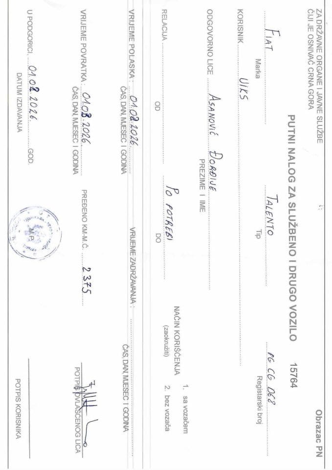 Putni nalozi 1.2.2026-1.3.2026 3