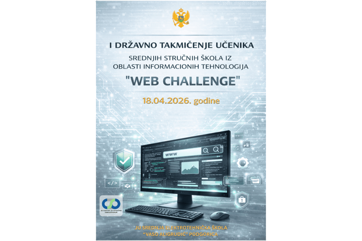 JU Centar za stručno obrazovanje najavljuje I Državno takmičenje učenika srednjih stručnih i mješovitih škola iz oblasti Informacionih tehnologija pod nazivom “Web Challenge”