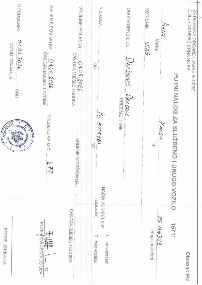 Putni nalozi  1.3.2026-1.4.2026. 3