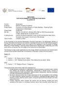 Invitation for procurement of construction works for works for application of energy efficiency measures in following buildings: Klaster VII