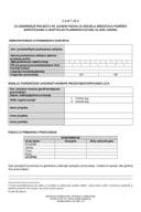 Zahtjev za odobrenje projekta