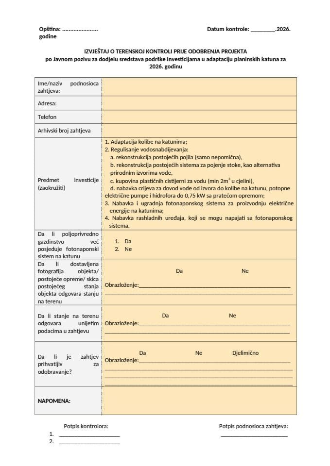 Ček lista Adaptacija katuna_teren