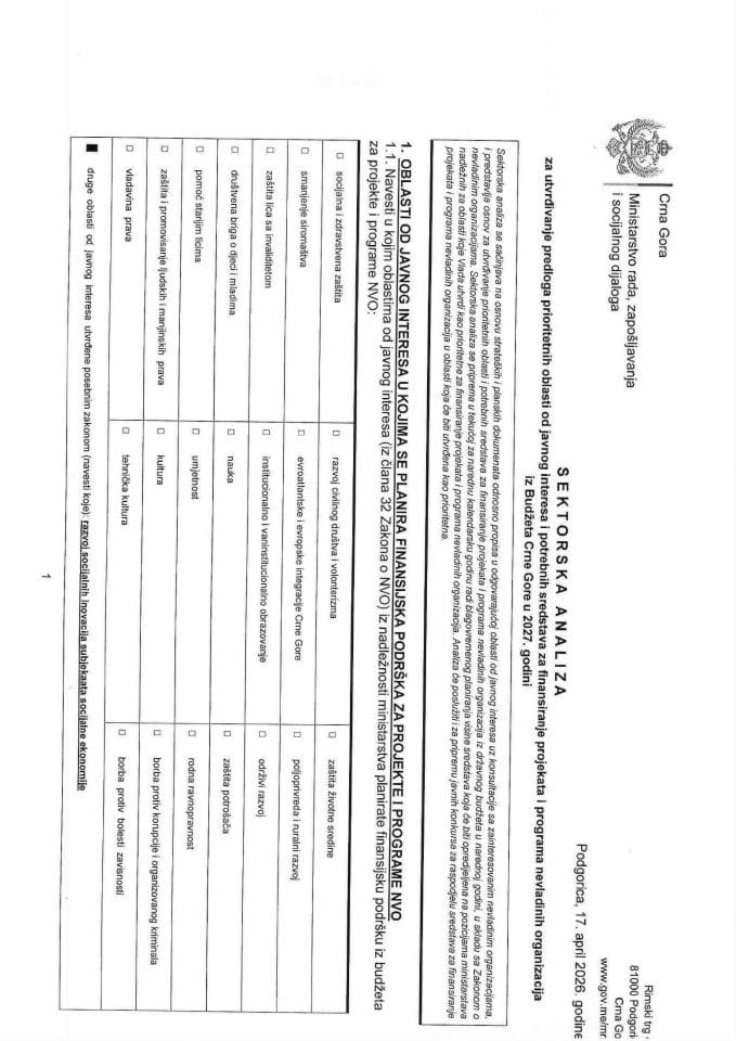 Nacrt sektorske analize 2027 - razvoj socijalnih inovacija subjekata socijalne ekonomije