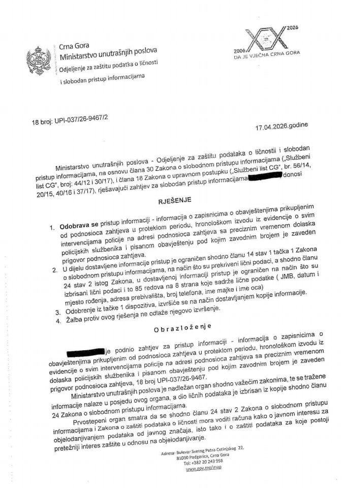 rješenje br. 18-UPI-037/26-9467/2