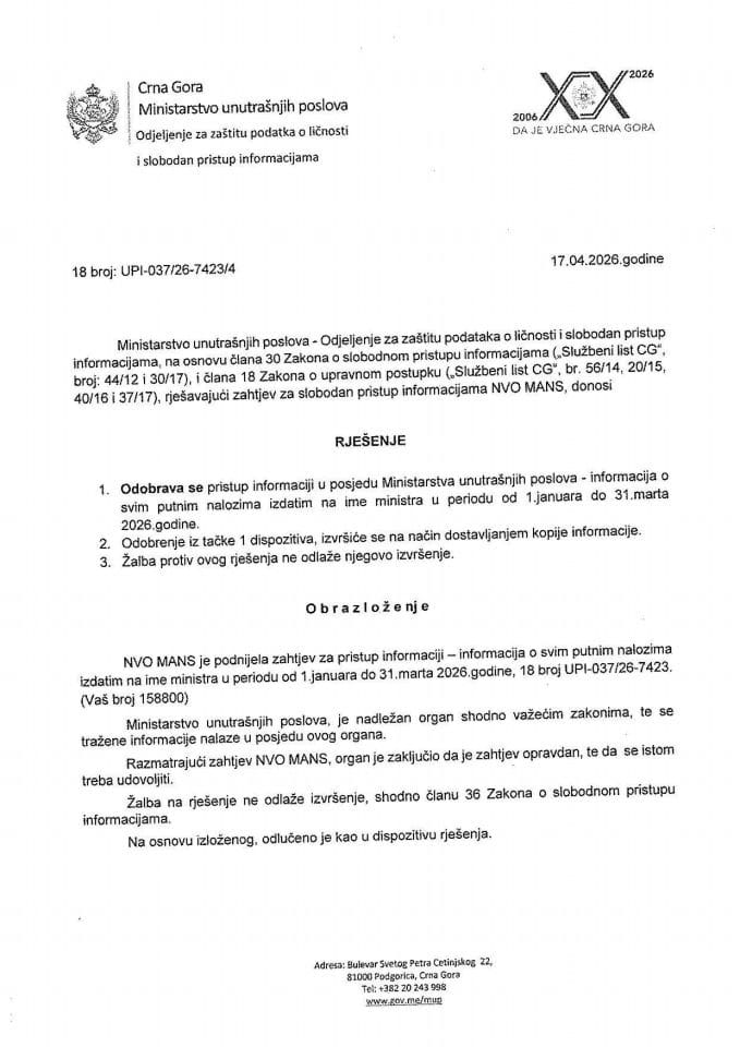 rješenje br. 18-UPI-037/26-7423/4