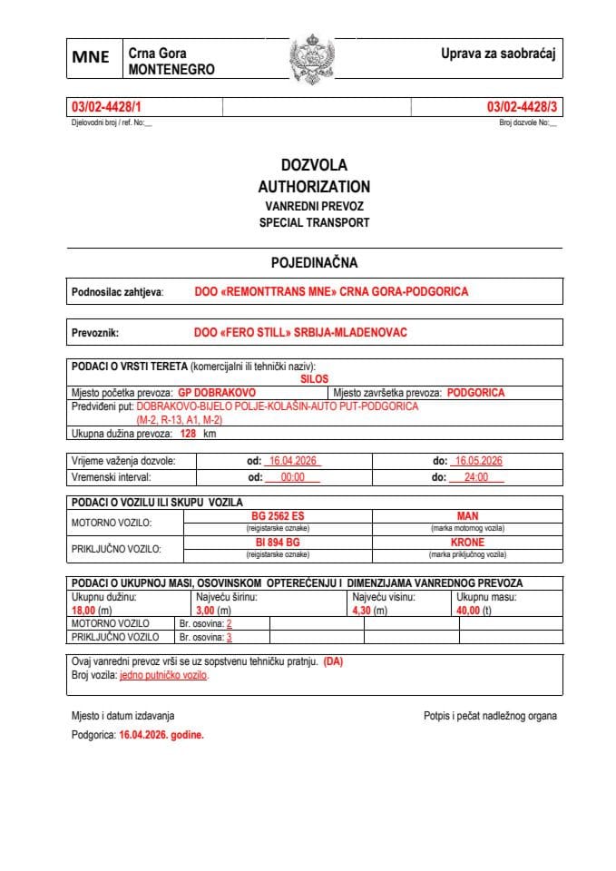 REMONTTRANS MNE 03-02-4428-FERO STILL