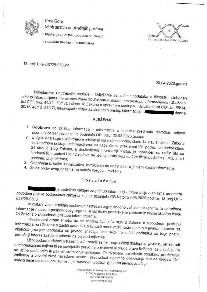 rješenje br. 18-UPI-037/26-9506/4