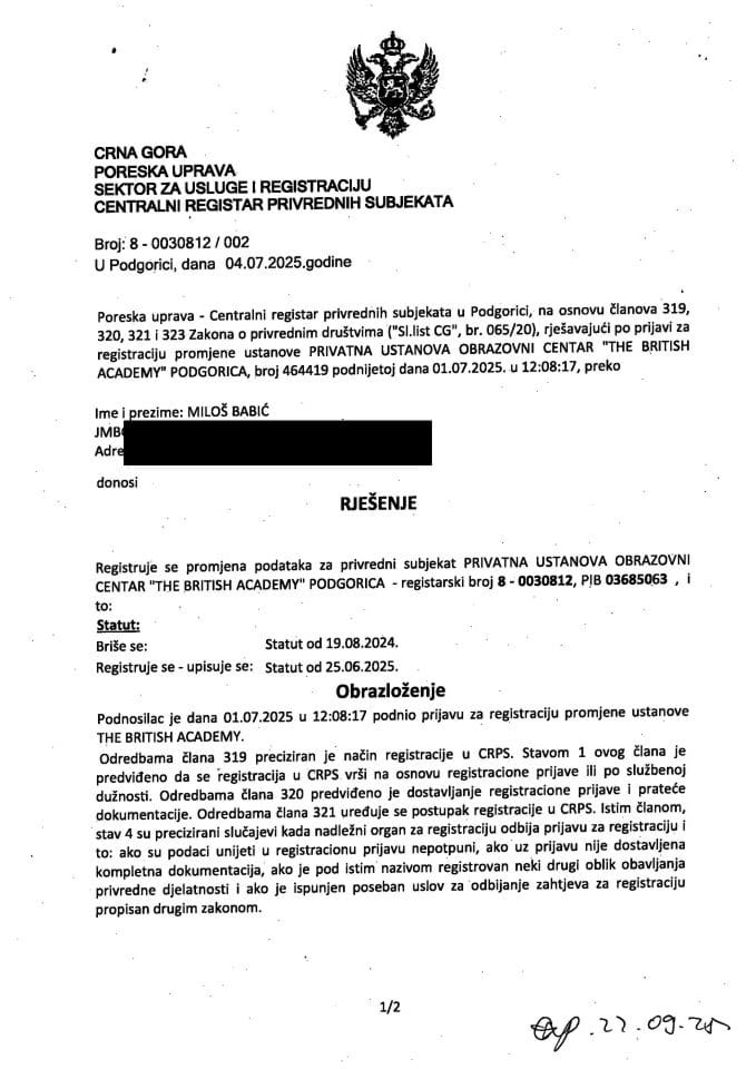 Informacija II 05/02-UP-250/4-25