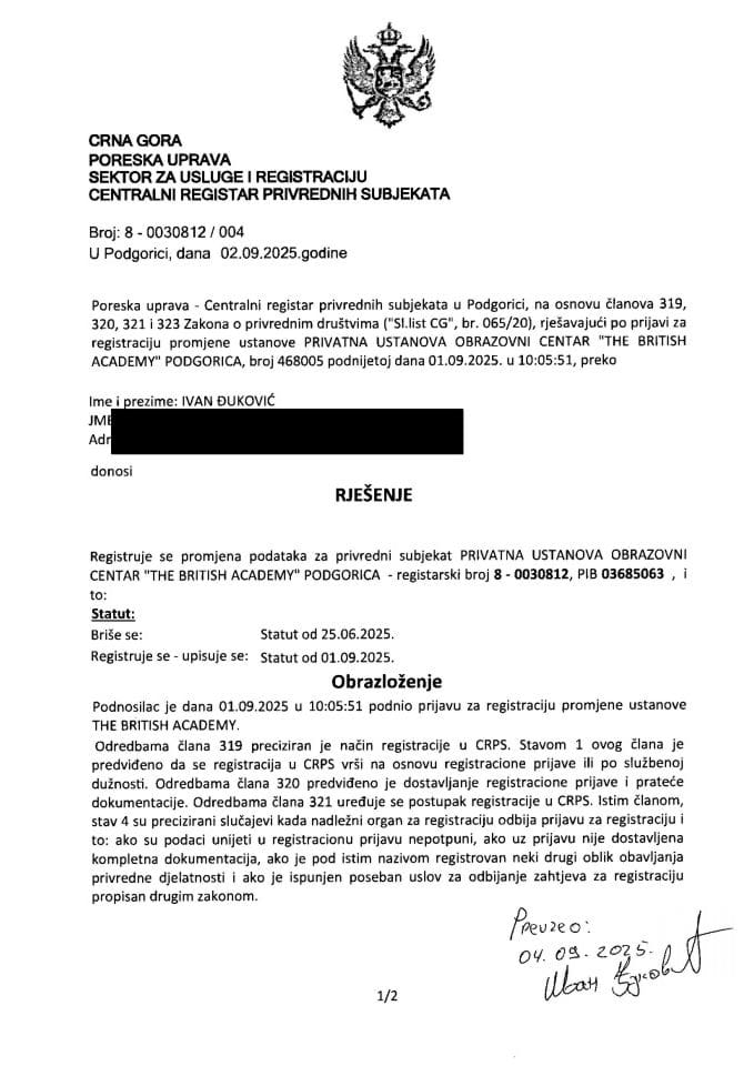 Informacija III 05/02-UP-250/4-25