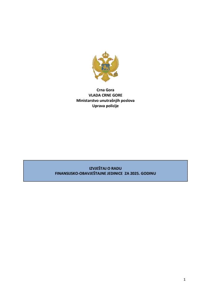 Godišnji izvještaj FOJ 2025