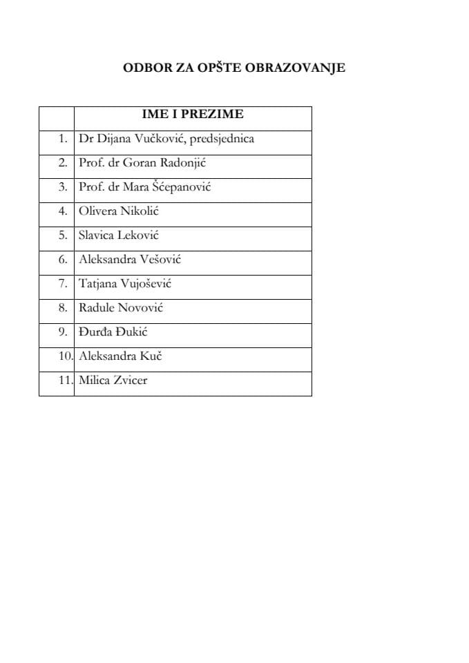 Odbor za opšte obrazovanje