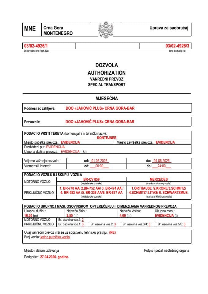 JAHOVIĆ PLUS 03-02-4926-maj-mjesečna
