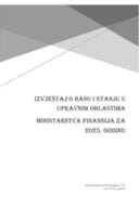 Извјештај о раду и стању у управним областима Министарства финансија за 2025. годину