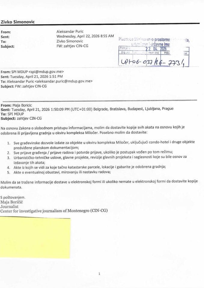 Zahtjevi za izdavanje upotrebne dozvole - UPI 06_037_26_773_1 Maja Boričić