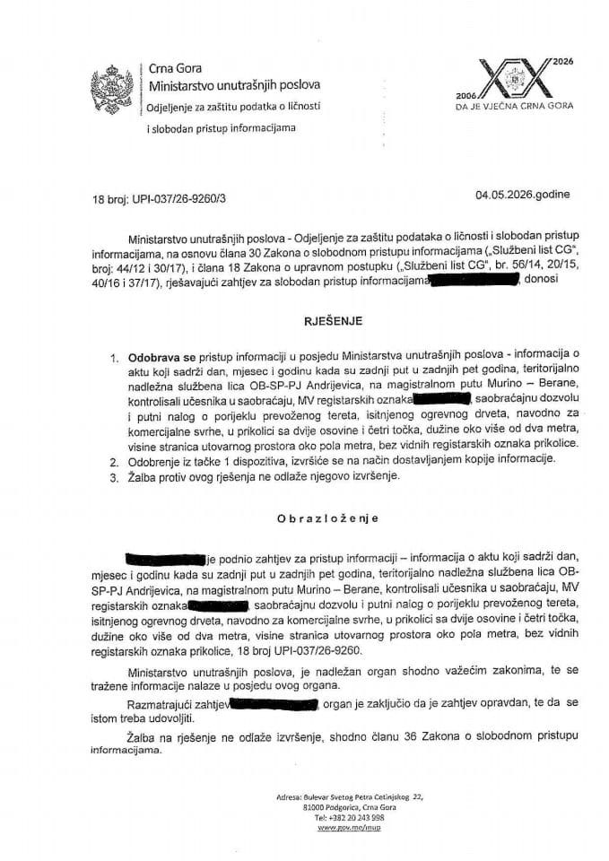 rješenje br. 18-UPI-037/26-9260/3
