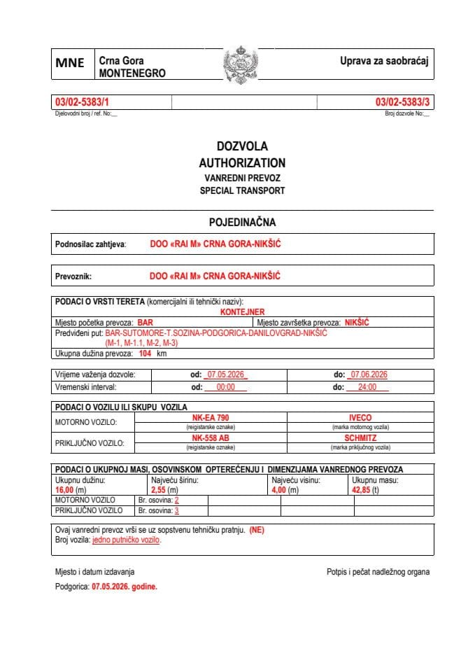 RAI M 03-02-5383