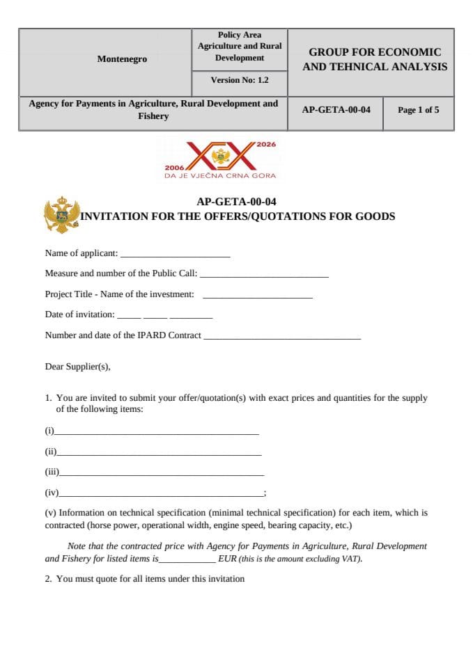 AP-GETA-00-04 Invitation for the offers-for goods