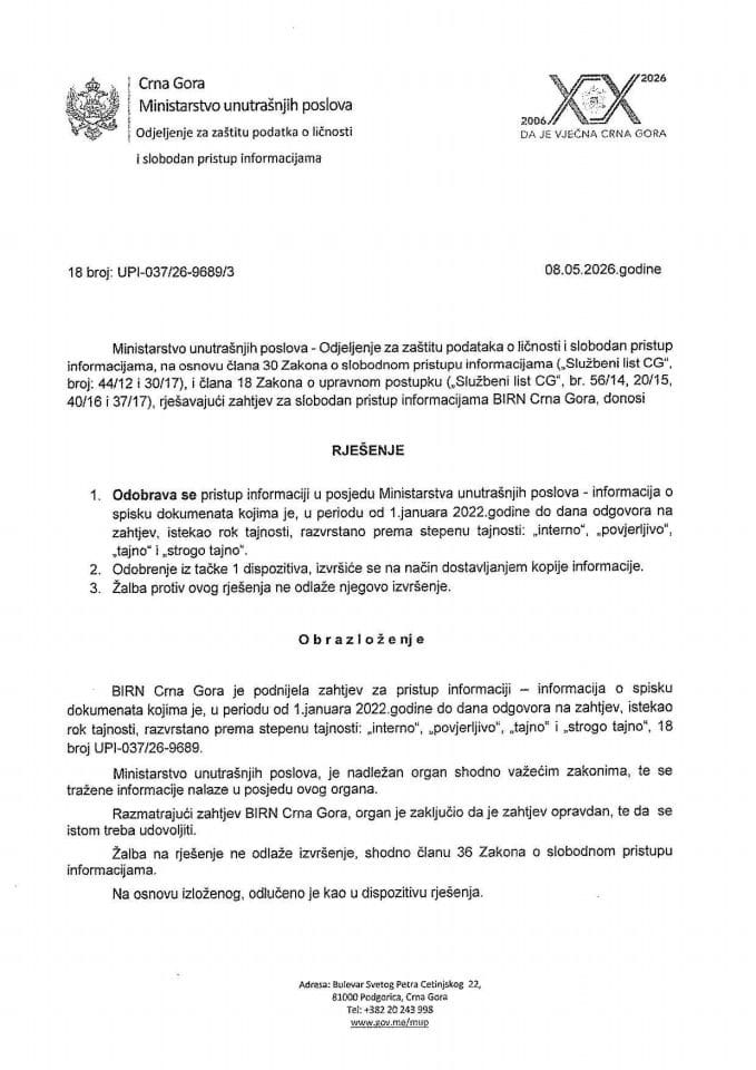 rješenje br. 18-UPI-037/26-9689/3