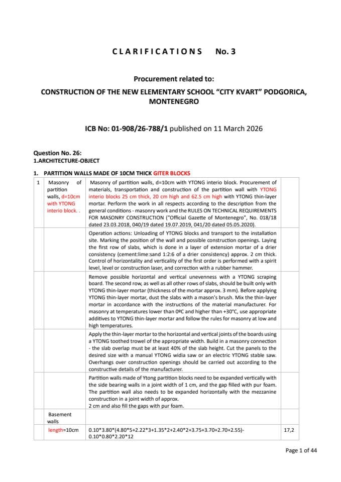 Clarifications 3