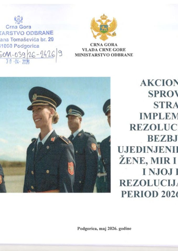 Акциони план за примјену Стратегије Р СБУН 1325 - 2026-2027