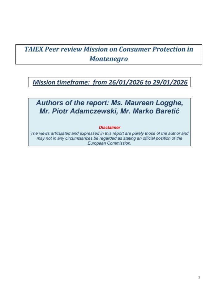 Zahtjev za slobodan pristup informacijama Institut alternativa dokument 2 CH 28 Peer_Review_Report_final 2026