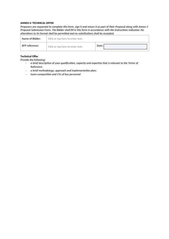 ANNEX 4 TECHNICAL OFFER MaB Reserve Tara River Basin RFP 03-26 GEF 7
