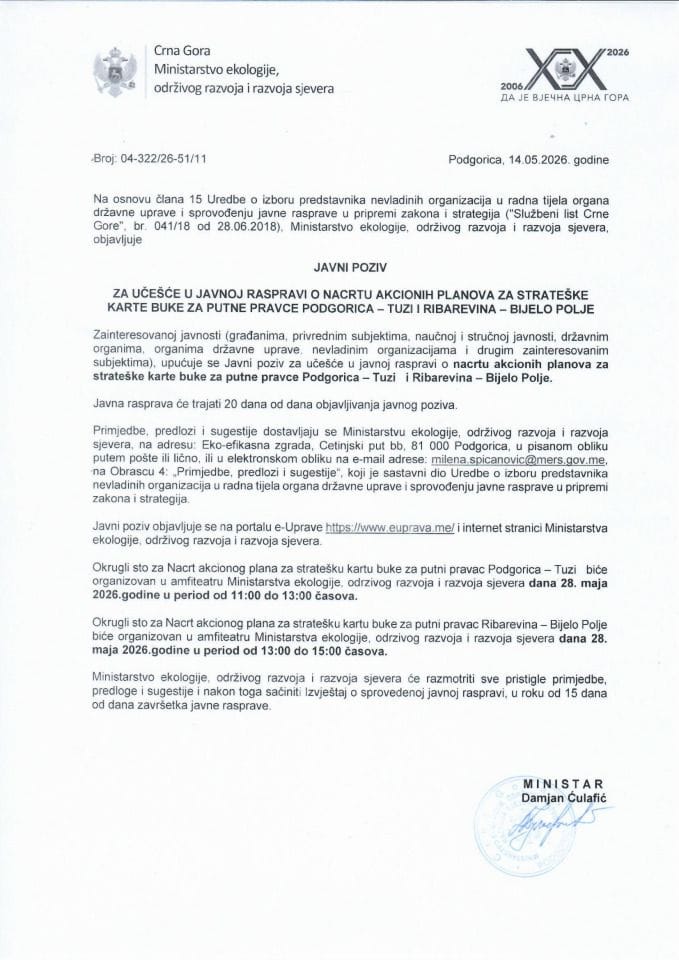 1. Poziv za javnu  raspravu akcioni planovi