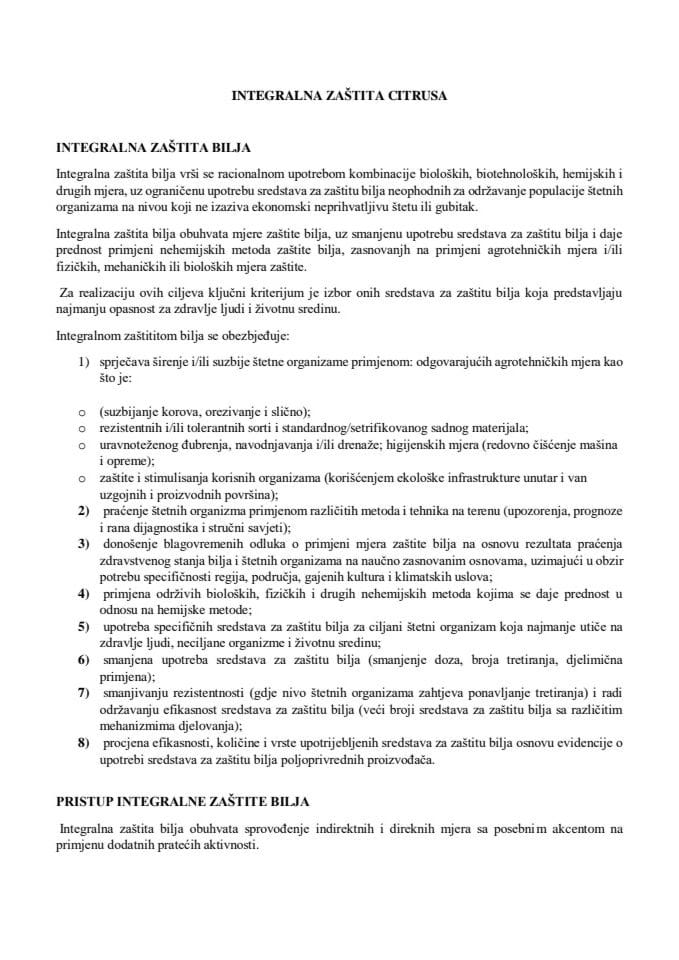 Integralna zaštita citrusa