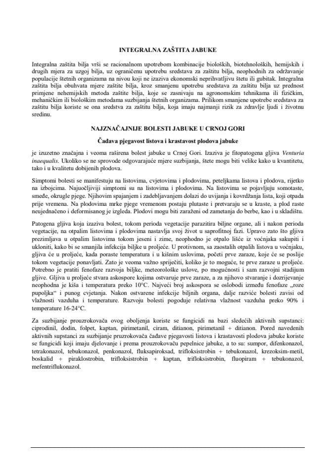 Integralna zaštita jabuke