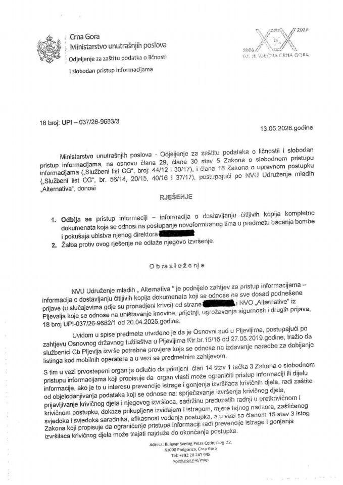 rješenje br. 18-UPI-037/26-9683/3