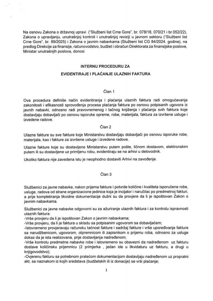 Evidentiranje i plaćanje ulaznih faktura