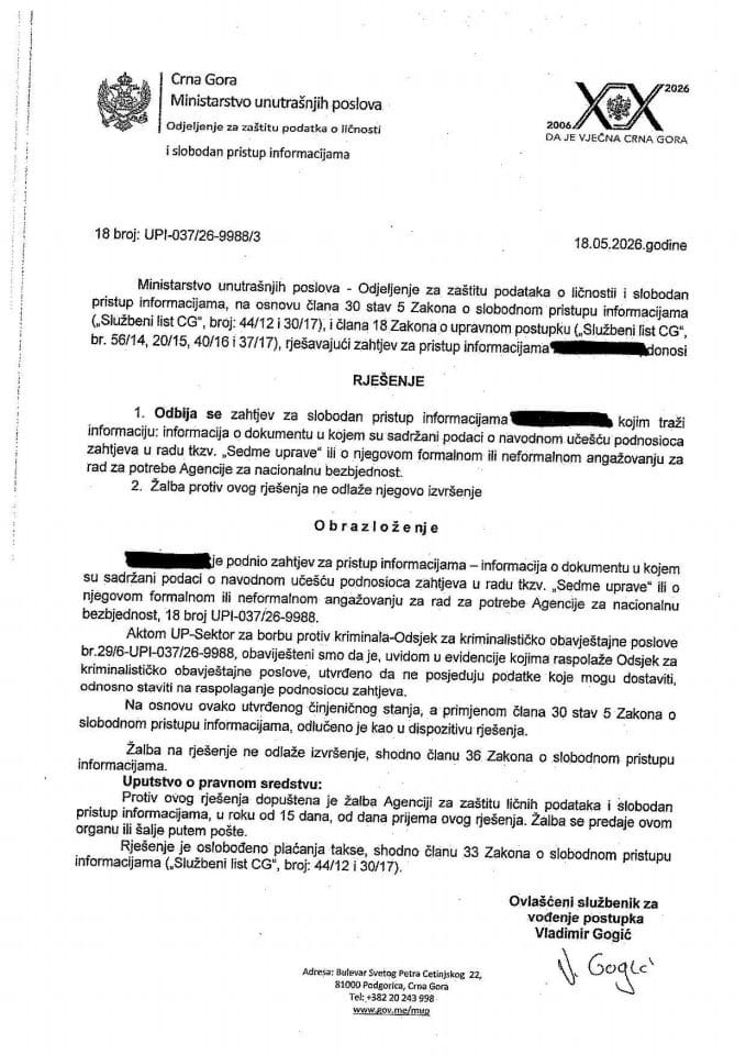 rješenje br. 18-UPI-037/26-9988/3