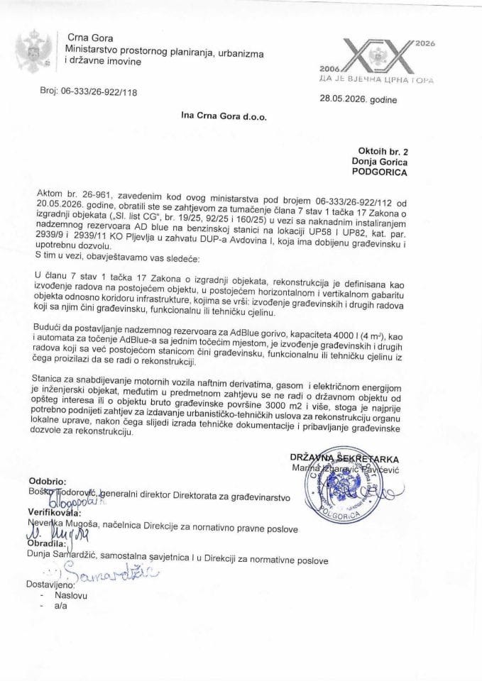 Мишљења - Тумачења - 06_333_26_922_118 Ина Црна Гора д.о.о. чл.7