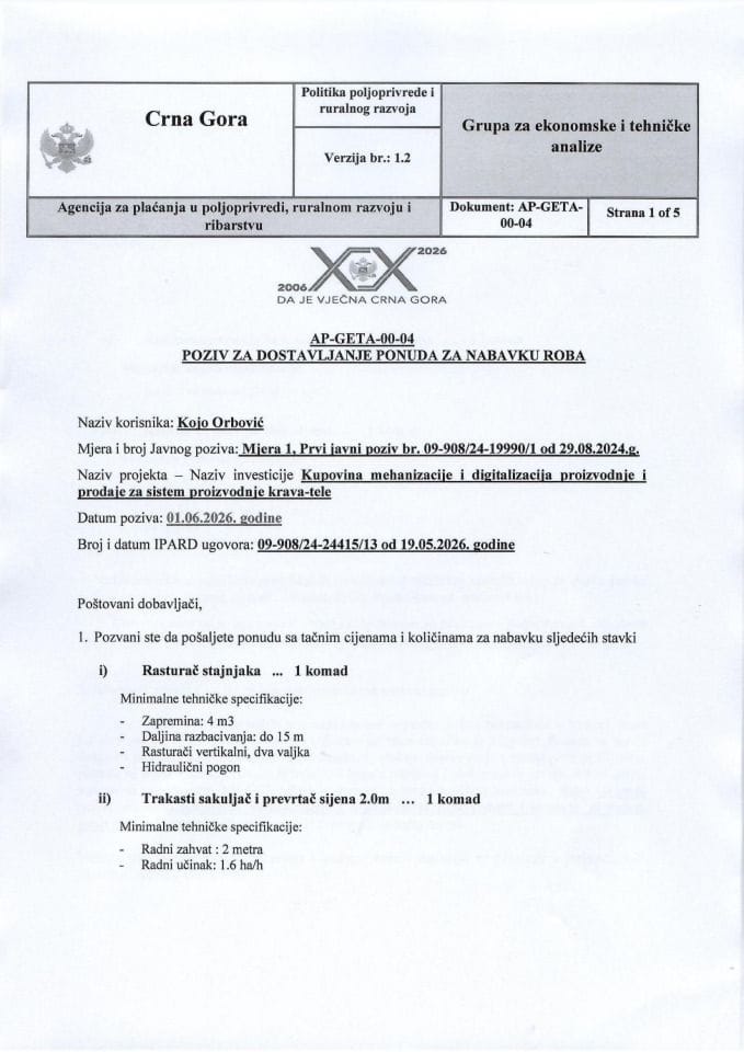 Poziv za ponude