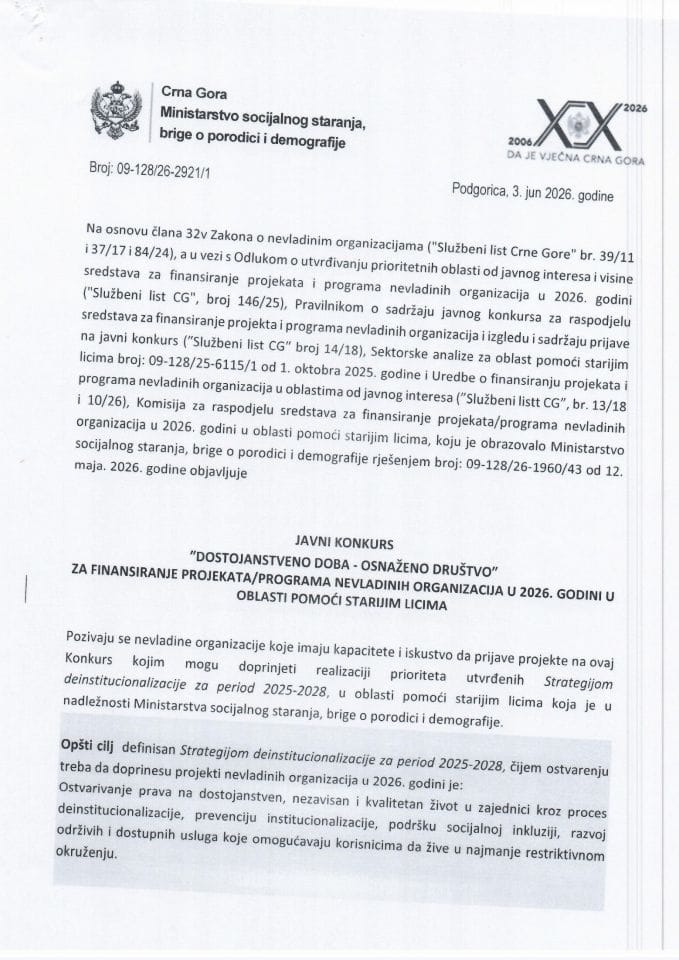 JAVNI KONKURS POMOĆ STARIJIM LICIMA PDF