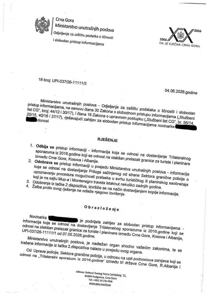 Rješenje br. 18-UPI-037/26-11111/3