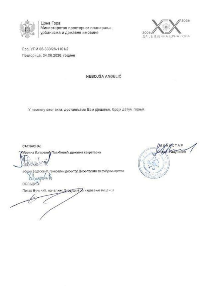 Licenca ovlašćenog inženjera za građevinsku djelatnost - UPI_06_333_26_1101_2 NEBOJŠA ANĐELIĆ