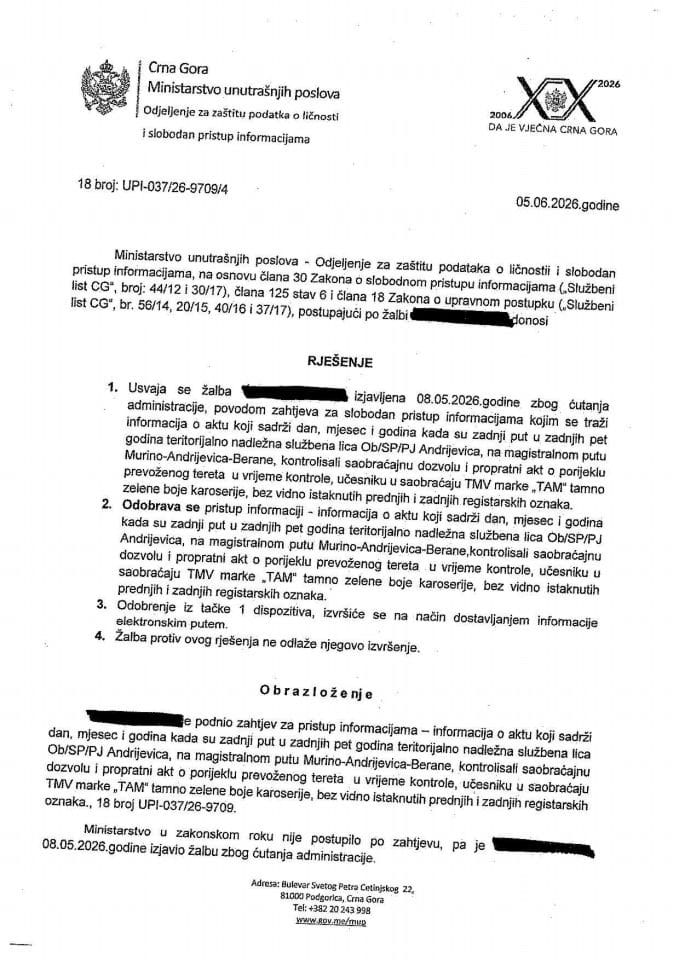 rješenje br. 18-UPI-037/26-9709/4