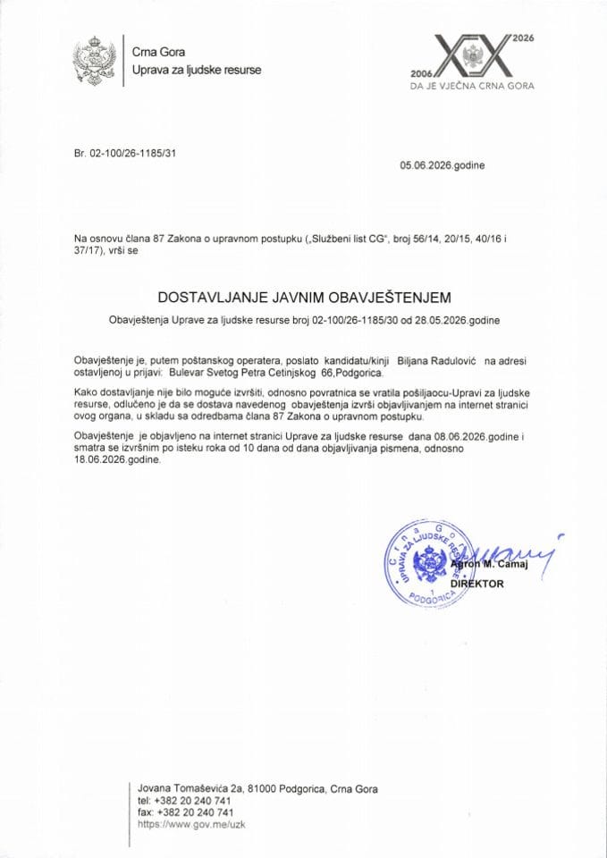 Biljana radulović 1185