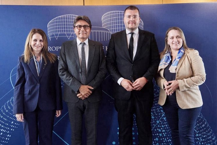 Potpredsjednik Koprivica sastao se u Strazburu sa predsjednikom Evropskog suda za ljudska prava Matijasom Gijomarom i potpredsjednicom Suda Ivanom Jelić