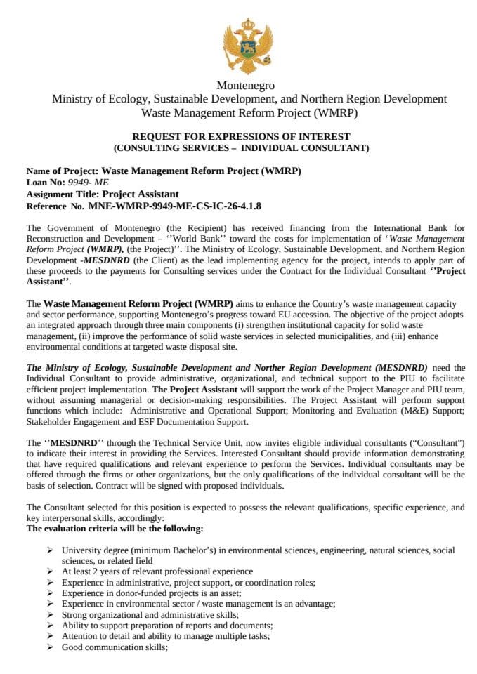 5. Final ReOI Project Assistant WMRP