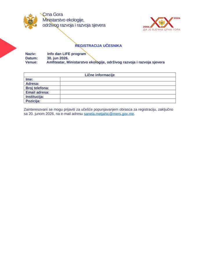 Registracija učesnika