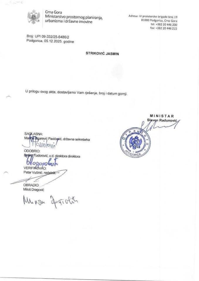 Licenca ovlašćenog inženjera za građevinsku djelatnost - UPI_09_332_25_6486_2 STRIKOVIĆ JASMIN