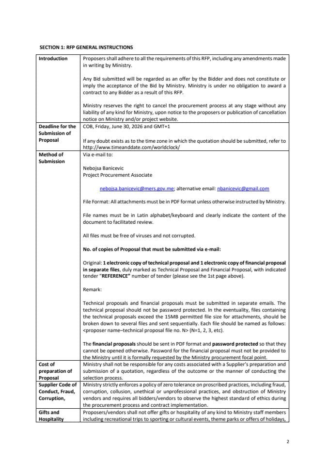SECTION 1 RFP GENERAL INSTRUCTIONS RFP 04-26 GEF 7