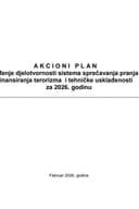 Akcioni plan za unapređenje djelotvornosti sistema sprečavanja pranja novca i finansiranja terorizma i tehničke usklađenosti 2026