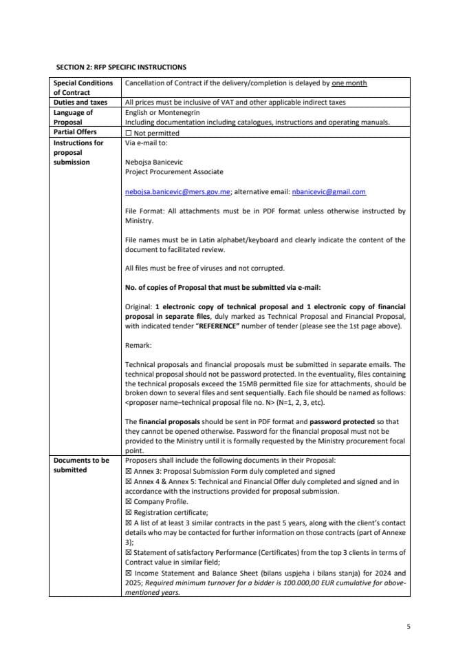 Section 2 RFP Specific Instructions RFP 07-26 GEF 7